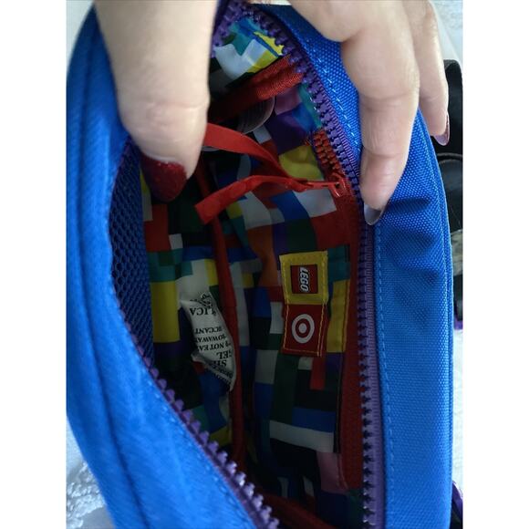 Fanny Pack /Crossbody Sling Contrast Zipper LEGO x Target Blue, Belt Bag - Picture 4 of 5